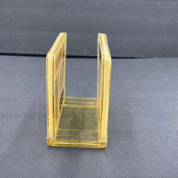 Vtg Napkin Holder 70's Lucite Resin Acrylic Seeds Flowers Farmhouse Granola - Picture 2 of 12